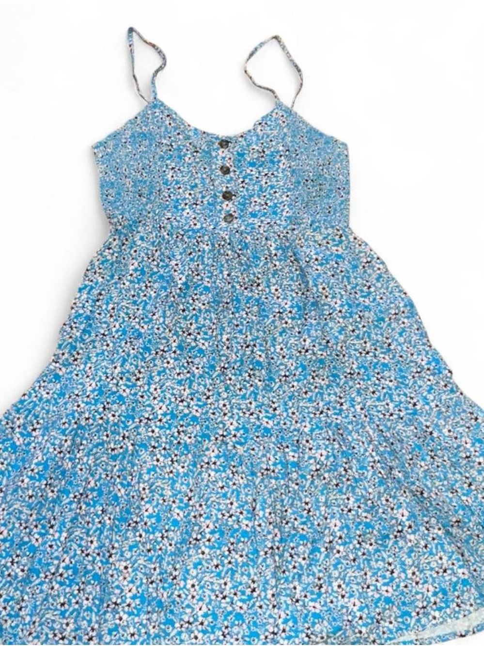 Jolie & Joy Blue Floral Spaghetti-Strap Dress